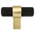 Radial Reign Matte Black Bar and Modern Brushed Gold Post Knob