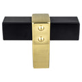 Rivet Rebel Matte Black Bar and Modern Brushed Gold Post Knob