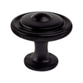 Traditional Advantage Three Matte Black Button Knob