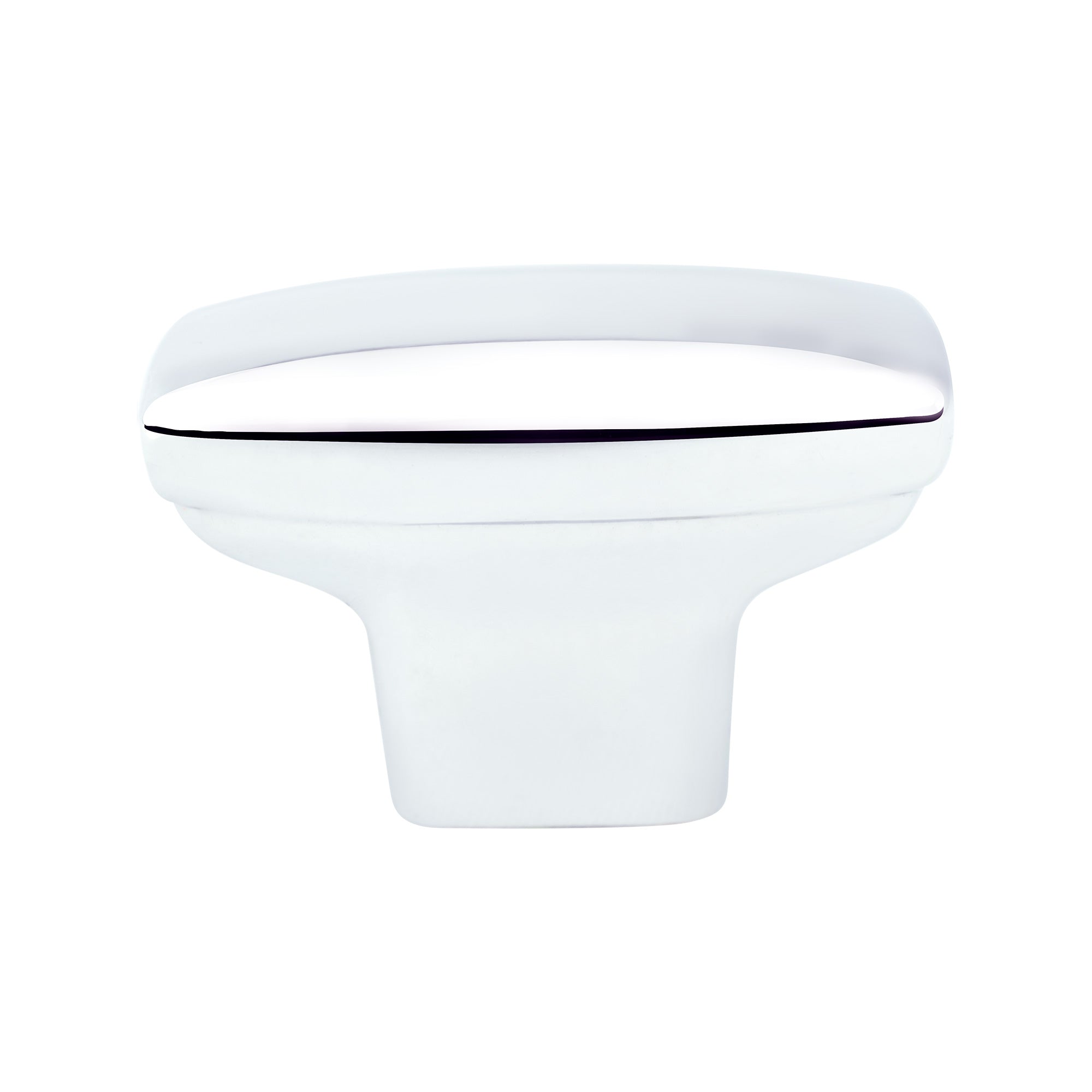 Transitional Advantage One Polished Chrome Rounded Rectangle Knob