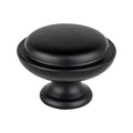 Traditional Advantage One Matte Black Rimmed Knob