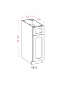 White Shaker VB12 Vanity Cabinets