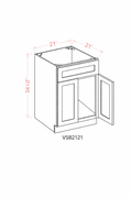 White Shaker VSB2121 Vanity Cabinets