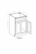 White Shaker VSB2421 Vanity Cabinets