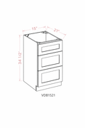 White Shaker VDB1521 Vanity Cabinets