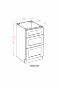 White Shaker VDB1821 Vanity Cabinets