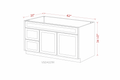 White Shaker VSD4221R Vanity Cabinets