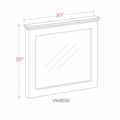 White Shaker VM3030 Vanity Cabinets