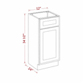 Blue Shaker B12 Base Cabinet