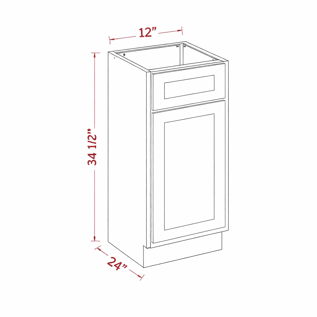 Blue Shaker B12 Base Cabinet
