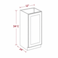 White Shaker B12FH(W1230DR+B12CS) Base Cabinet