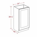 White Shaker B21FH(W2130DR+B21CS) Base Cabinet