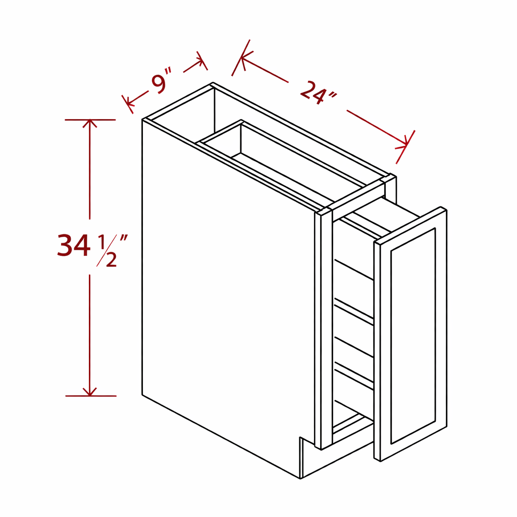 Blue Shaker BSP09 Base Cabinet