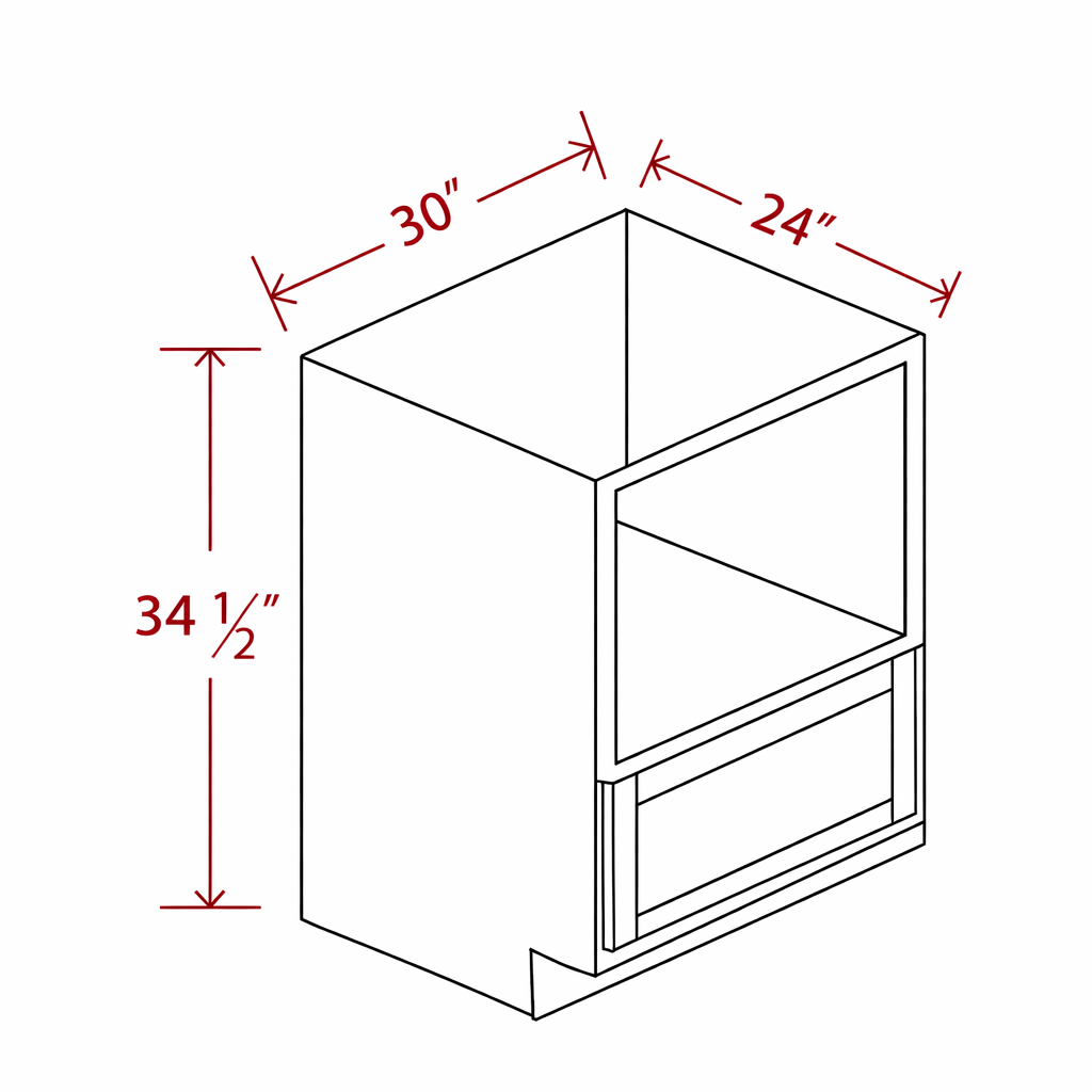 White Shaker BMC30 Base Cabinet