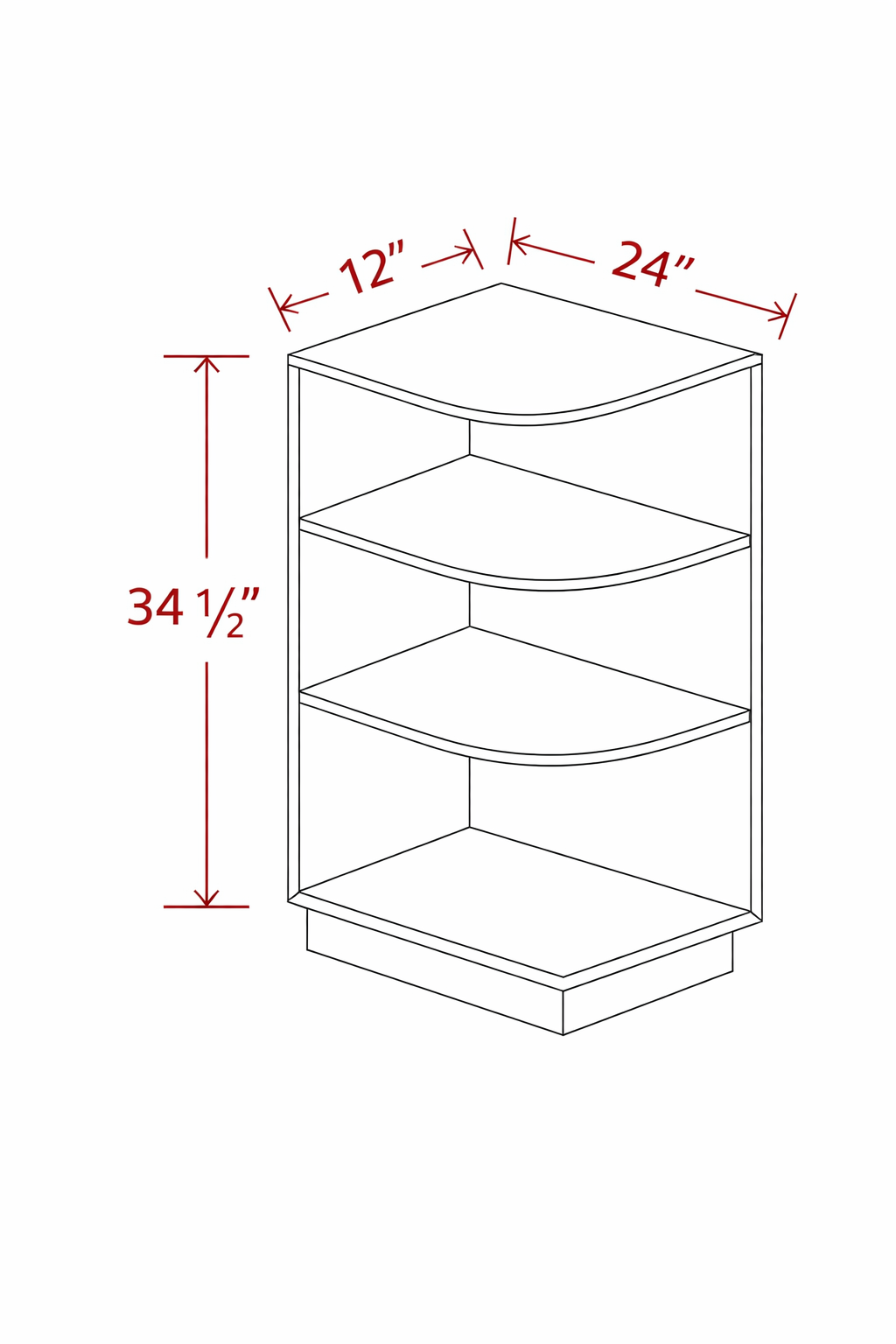 White Shaker BEOS12 Base Cabinet