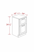 White Shaker BGD15 Base Cabinet