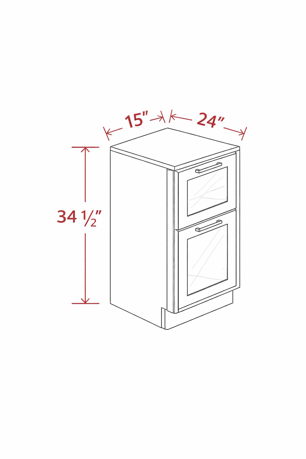 White Shaker BGD15 Base Cabinet