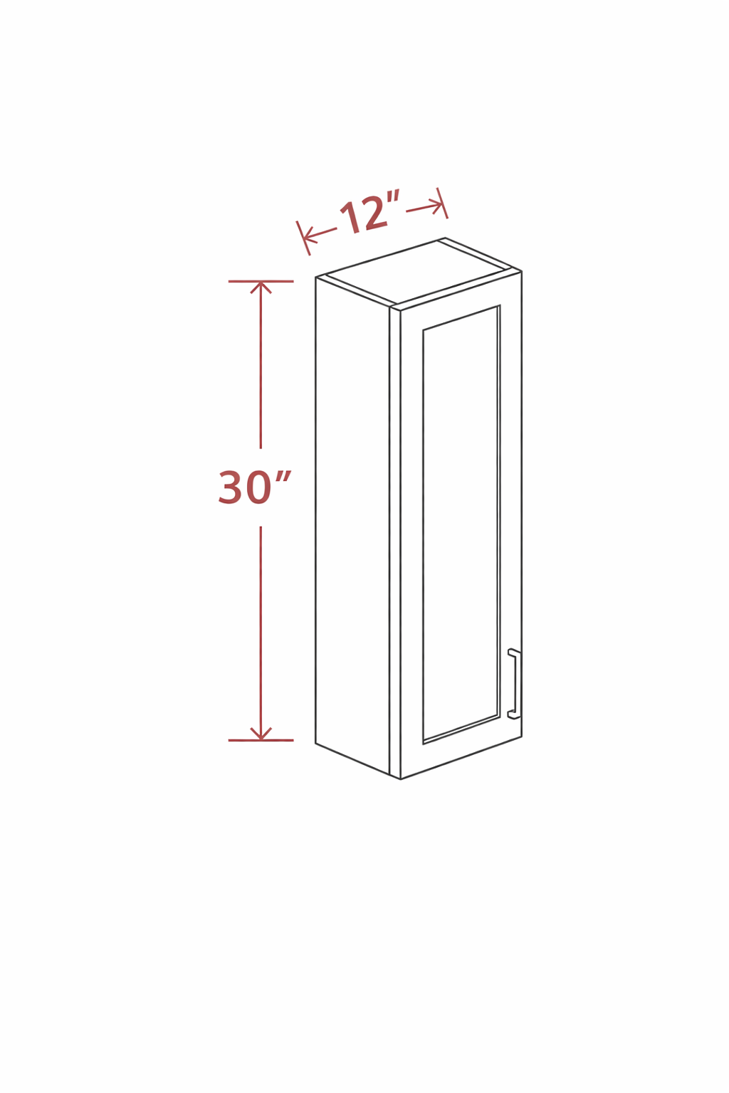 Blue Shaker W1230 Wall Cabinet