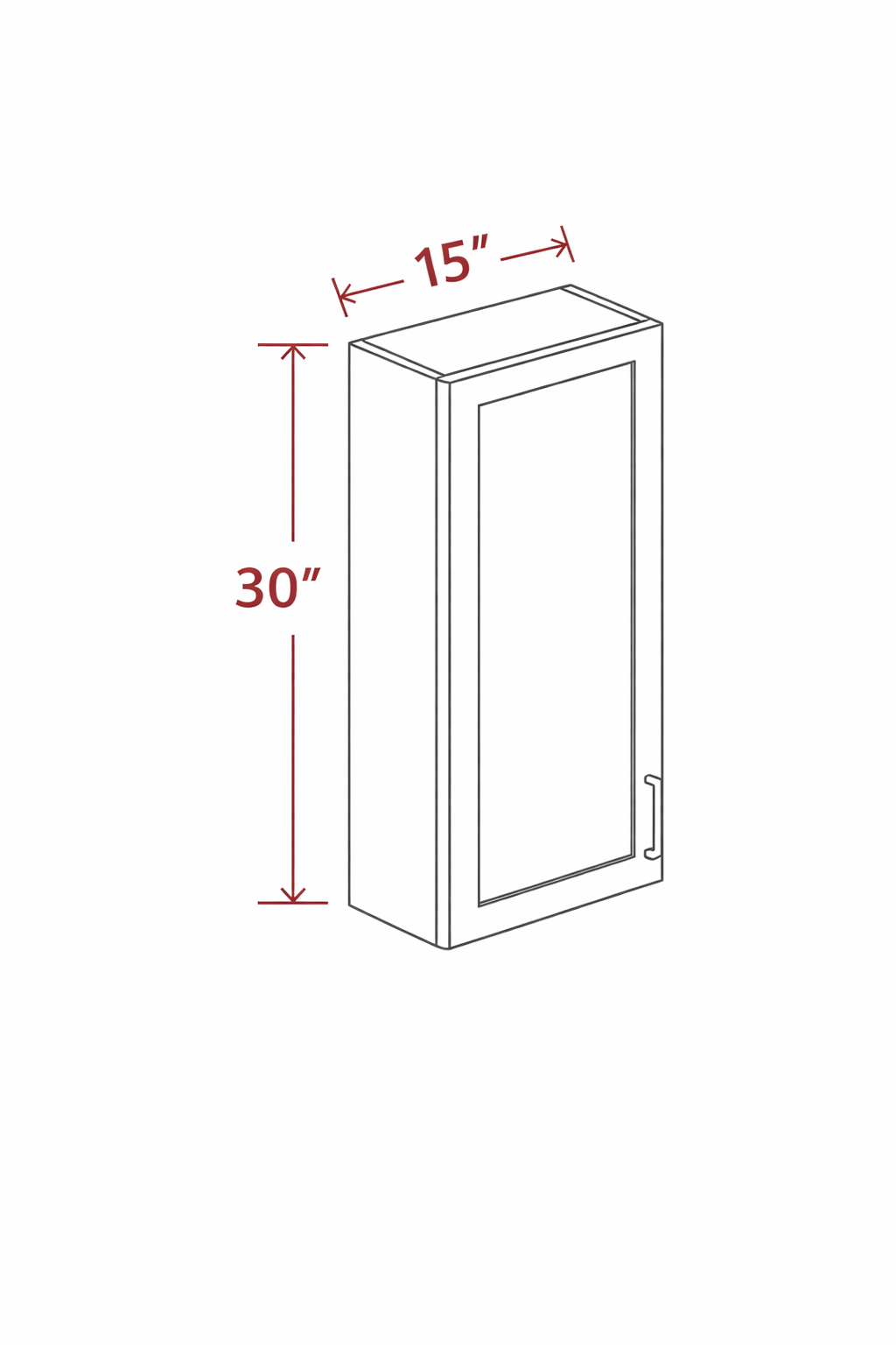 Blue Shaker W1530 Wall Cabinet