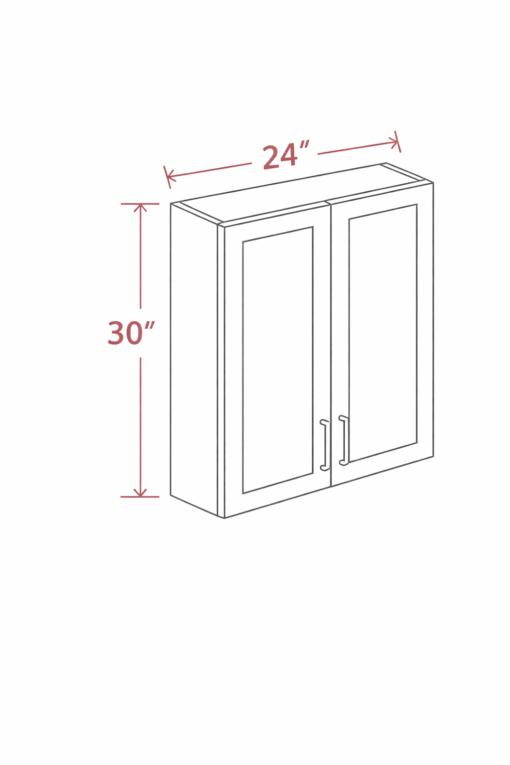 Blue Shaker W2430 Wall Cabinet