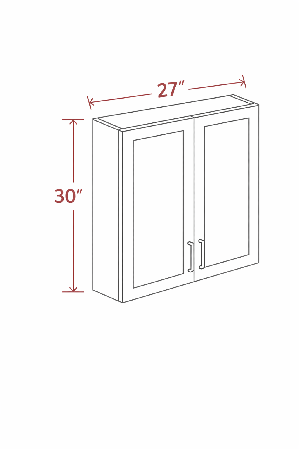 Blue Shaker W2730 Wall Cabinet