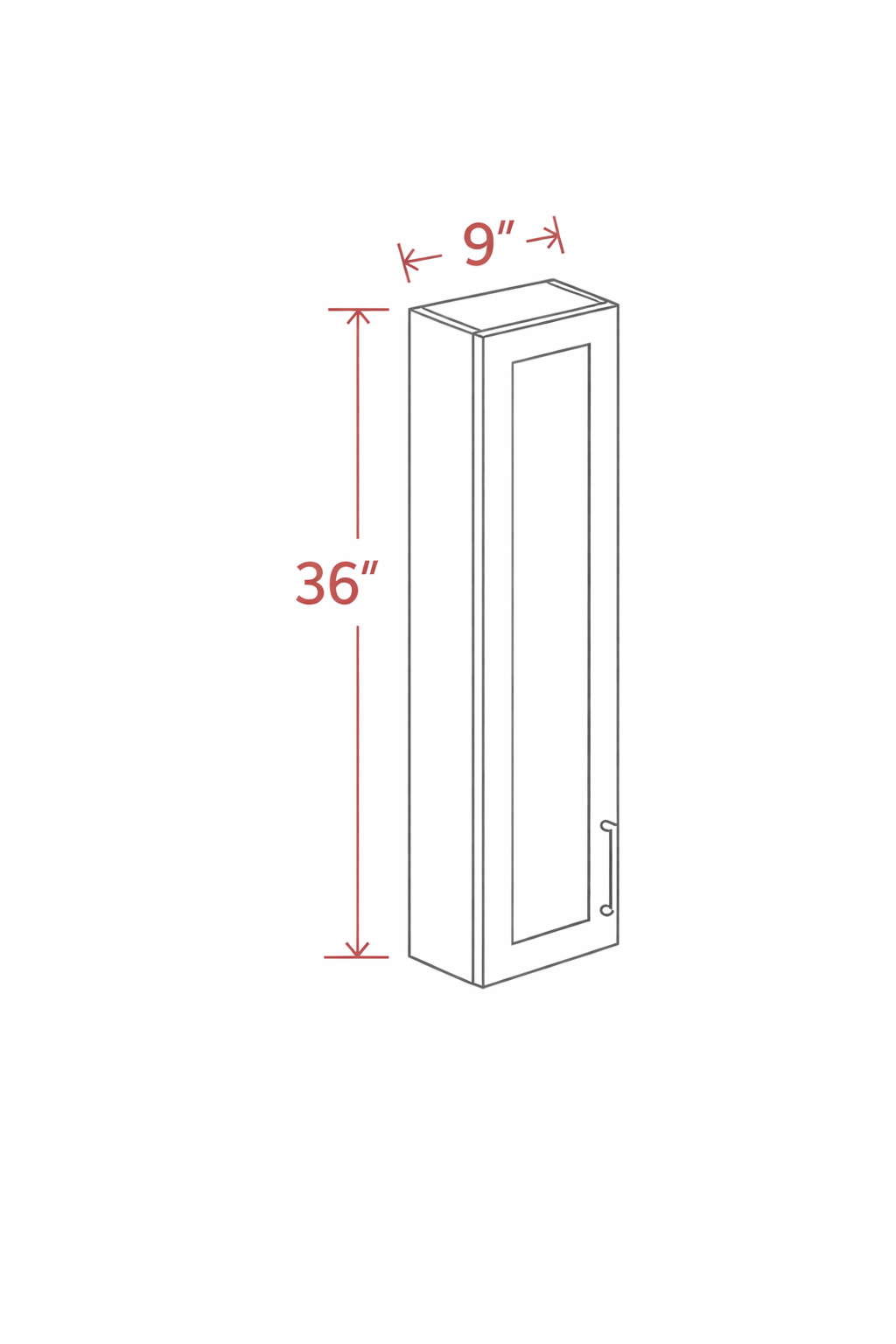 Elegant Truffle W0936 Wall Cabinet