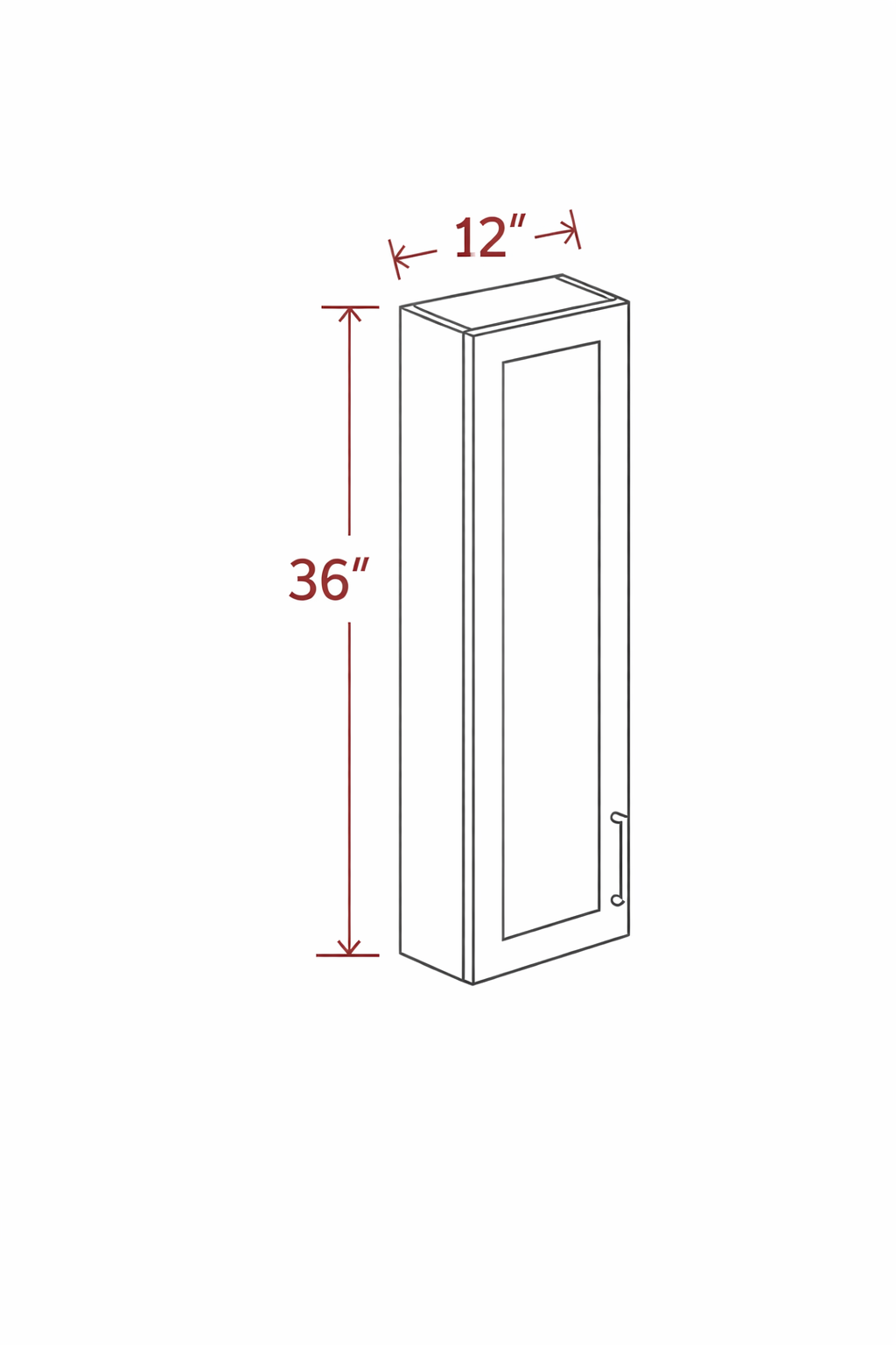 Elegant Truffle W1236 Wall Cabinet