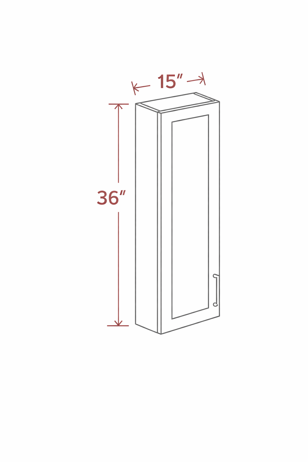Elegant Truffle W1536 Wall Cabinet