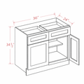 Blue Shaker B36 Base Cabinet