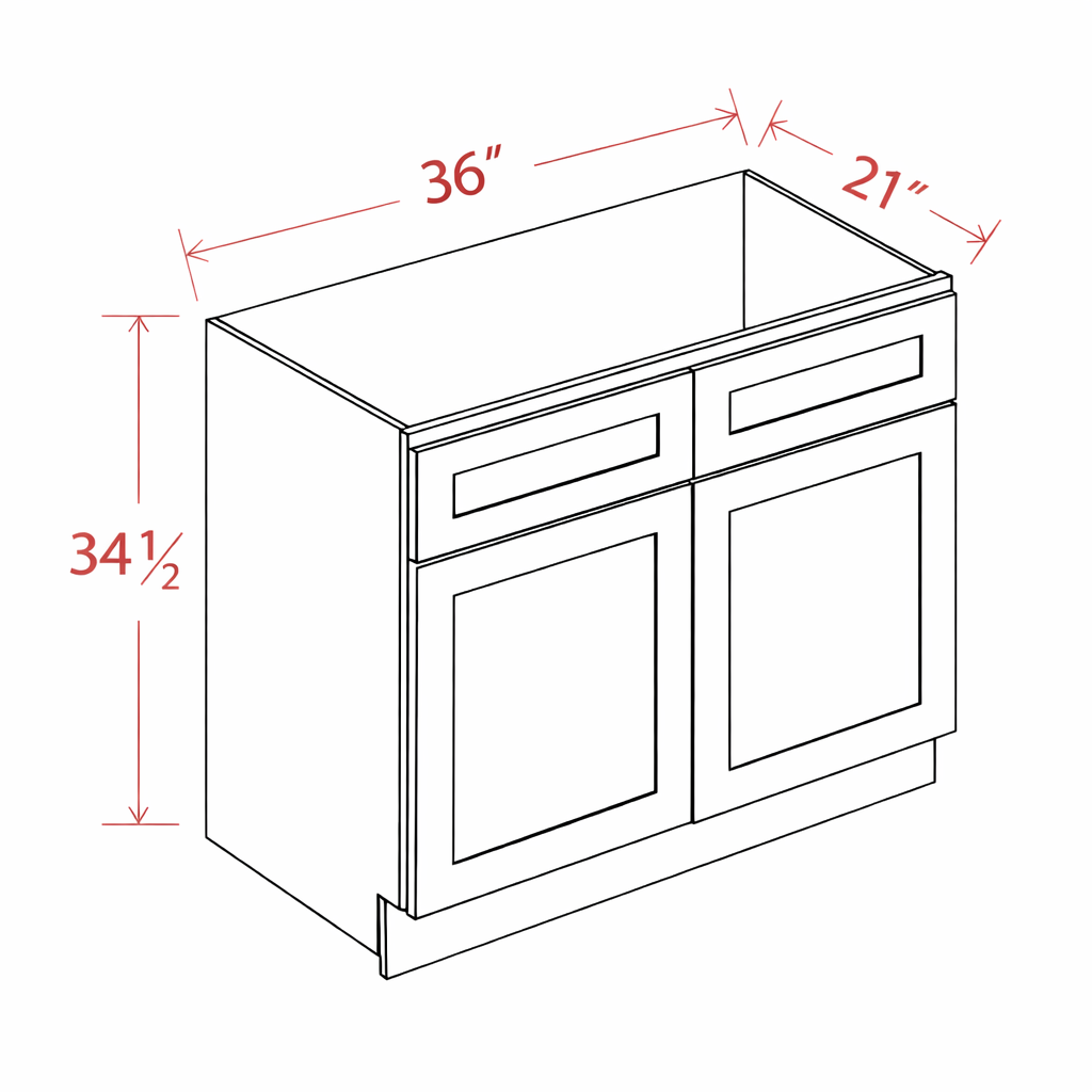 Blue Shaker SB36 Base Cabinet