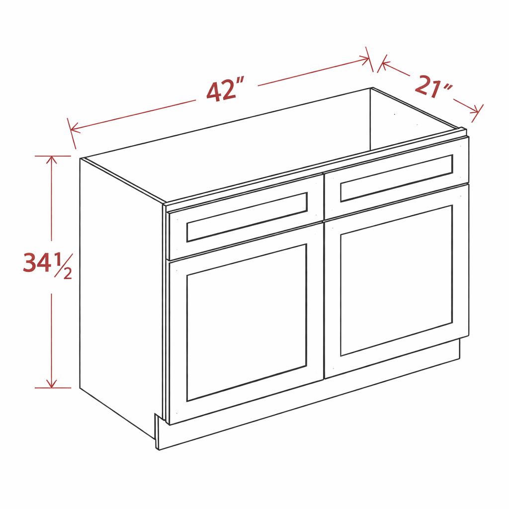 Blue Shaker SB42 Base Cabinet