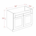 Blue Shaker DSB36 Base Cabinet