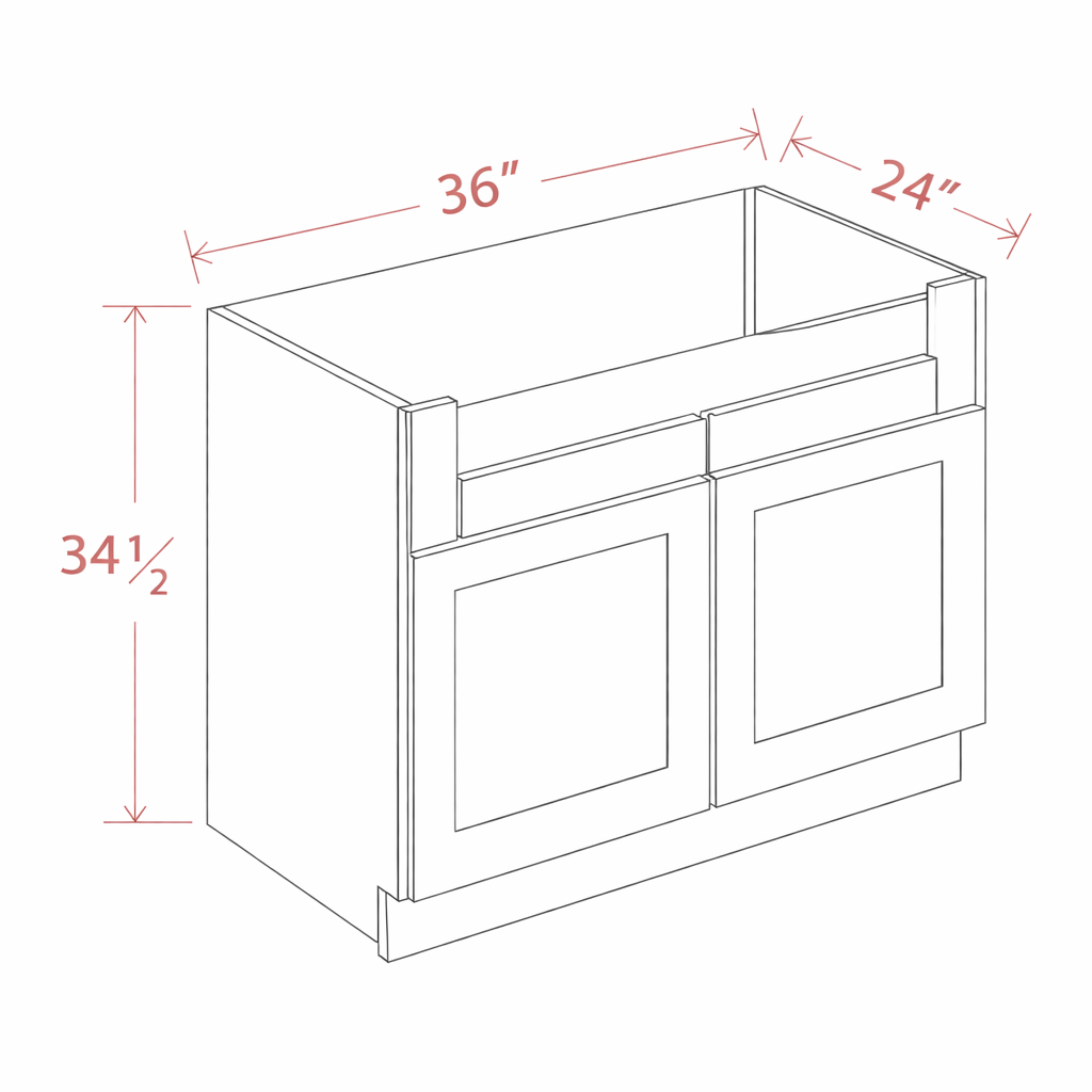 Blue Shaker DSB36 Base Cabinet