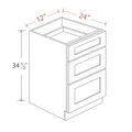 Blue Shaker DB12(3D) Base Cabinet