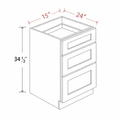Blue Shaker DB15(3D) Base Cabinet