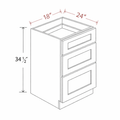 Blue Shaker DB18(3D) Base Cabinet