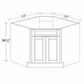 White Shaker ASB42 Base Cabinet