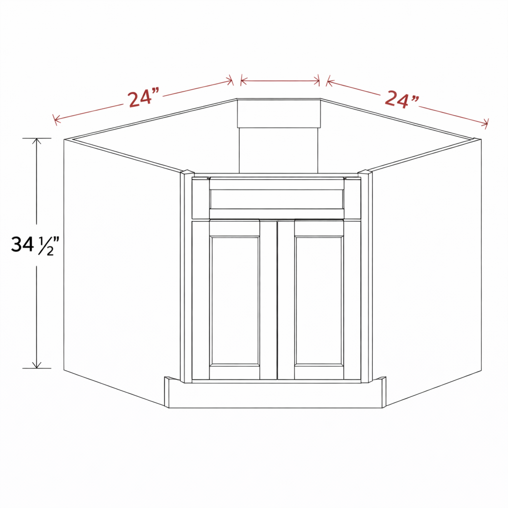White Shaker ASB42 Base Cabinet