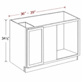 Blue Shaker BBC3639/FH Base Cabinet