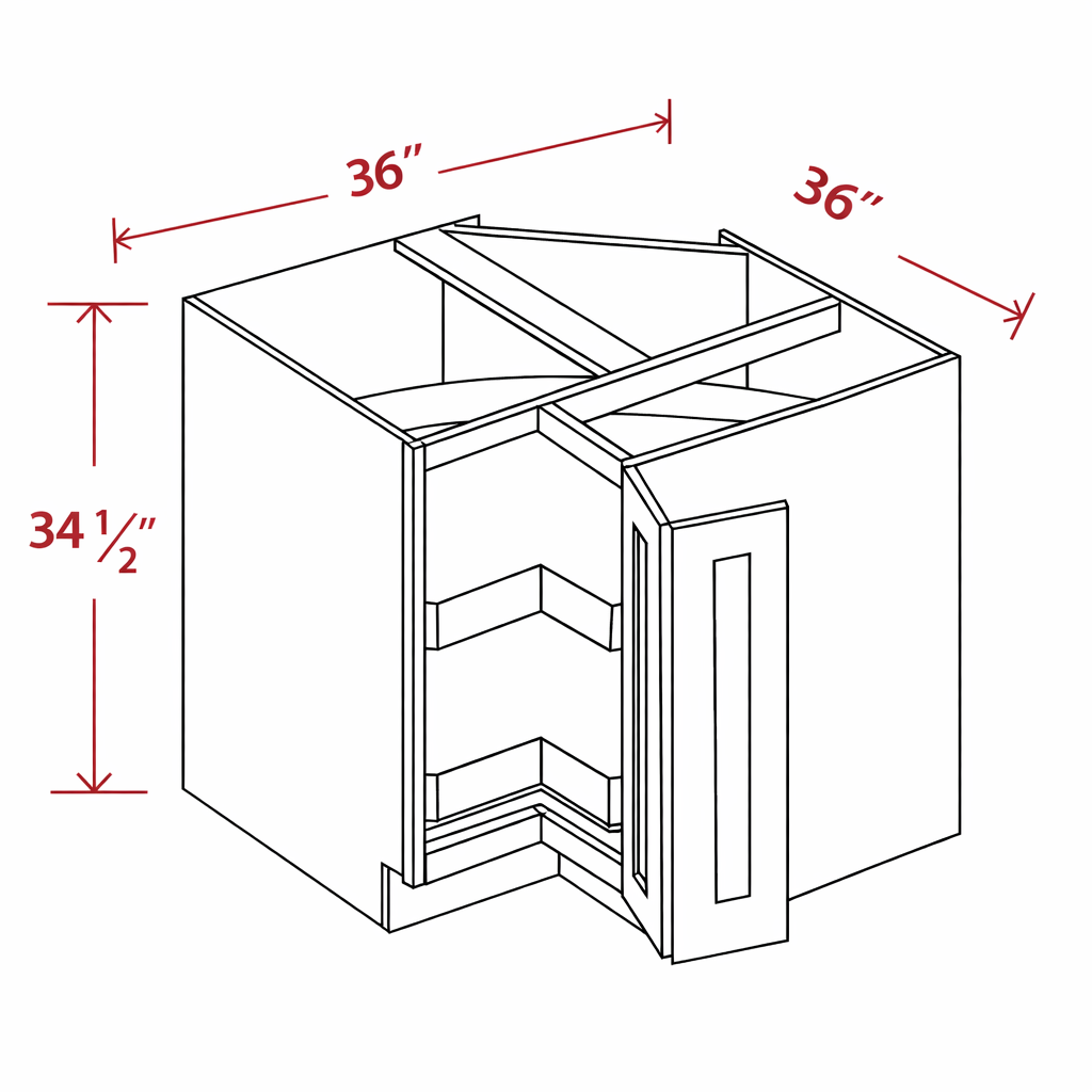 Blue Shaker B09FH Base Cabinet