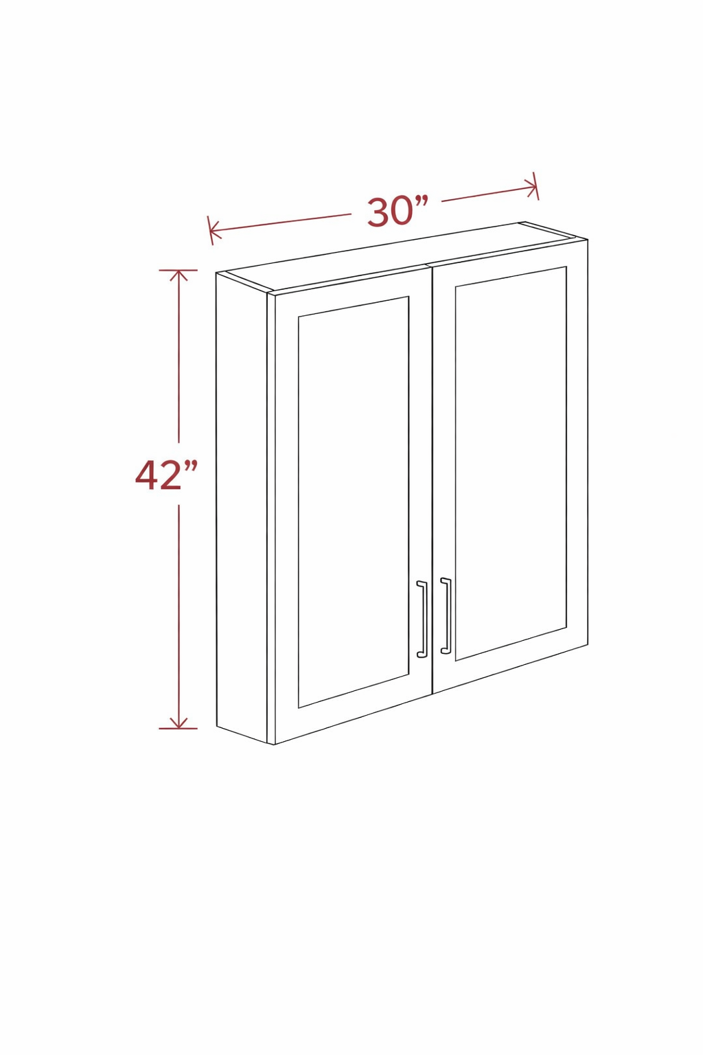 Elegant Truffle W3042 Wall Cabinet