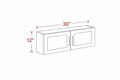 Elegant Truffle W3012 Wall Cabinet