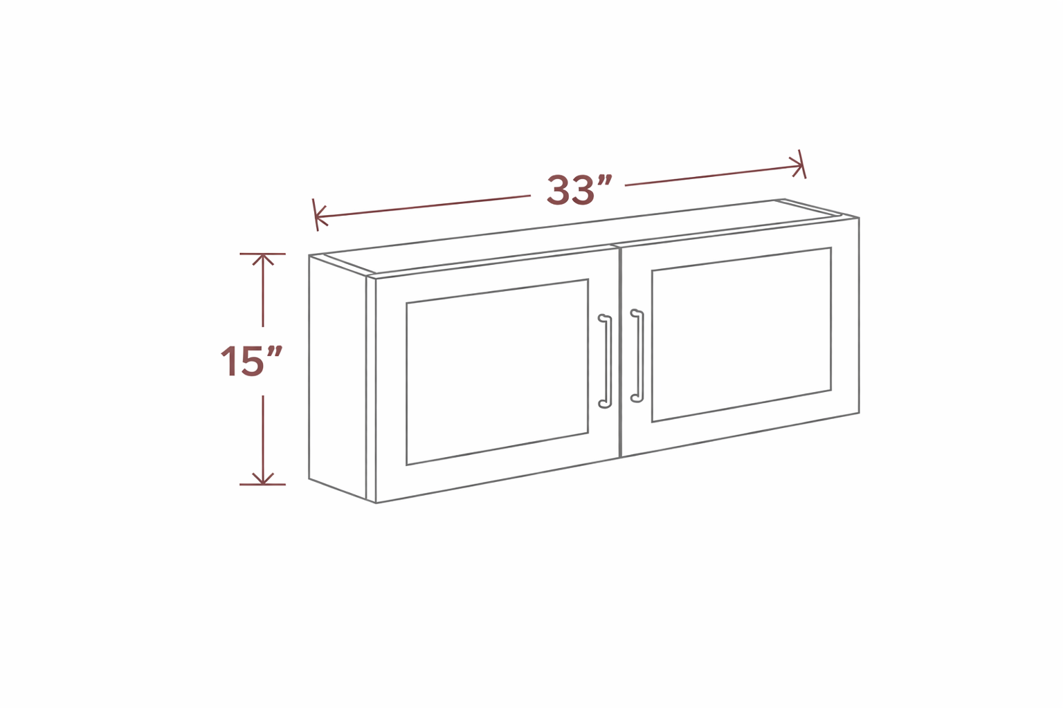 Elegant Truffle W3315 Wall Cabinet