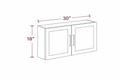 Elegant Truffle W3018 Wall Cabinet