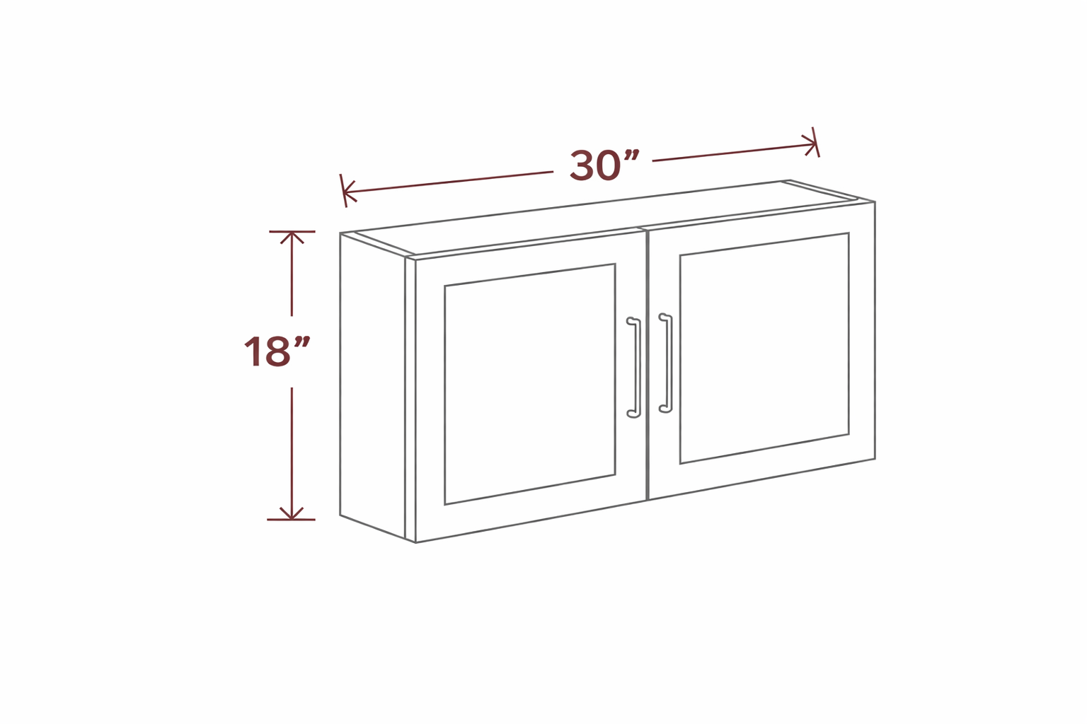 Elegant Truffle W3018 Wall Cabinet