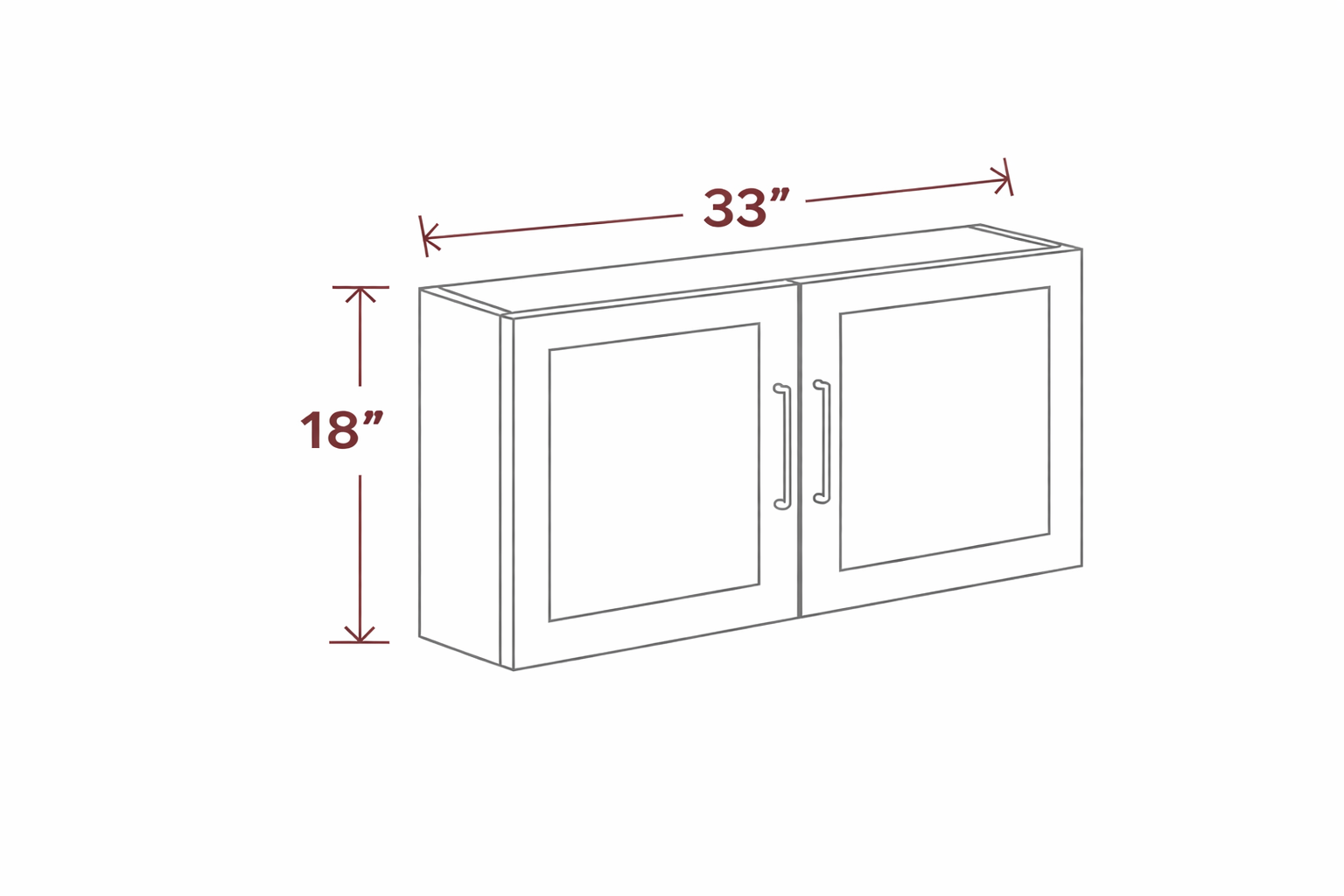 Elegant Truffle W3318 Wall Cabinet