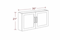 Elegant Truffle W3021 Wall Cabinet