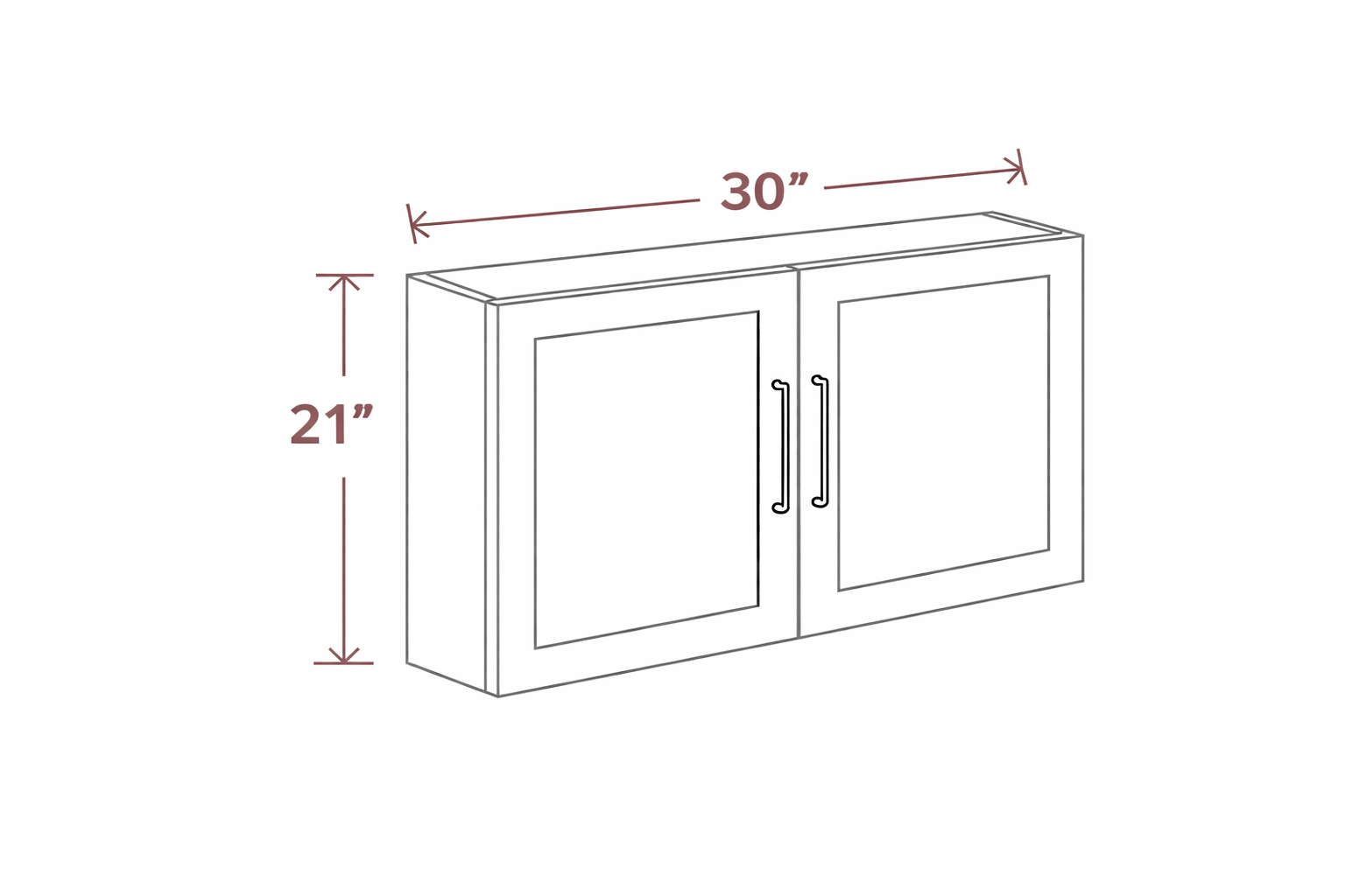 Elegant Truffle W3021 Wall Cabinet