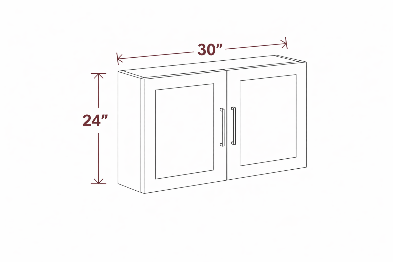 Elegant Truffle W3024 Wall Cabinet