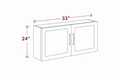 Elegant Truffle W3324 Wall Cabinet